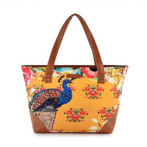 Lychee Bags Women Printed Canvas Tote Bag
