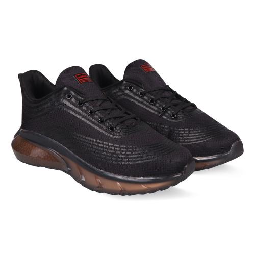 Unistar Men'S Black Walking, Running, Gym Sports Shoes