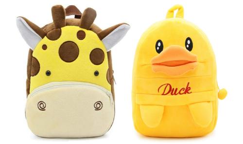 Kiddiewink Soft Plush Cartoon School Backpack Bag For Kids (2 to 6 Years) Pack of 2