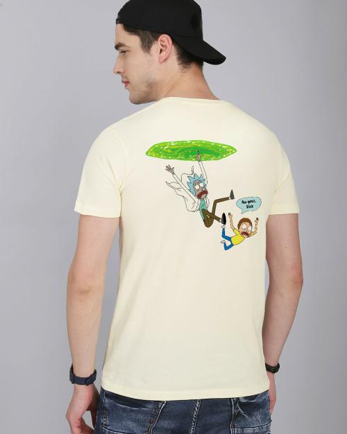 Young Men Rick & Morty Printed White Tshirt