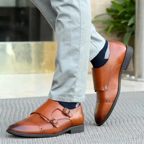 Armaduro Genuine Leather Officewear, Partywear Lace up Formal Shoes For Men (Tan)