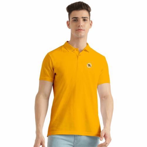 Tab91 Brand, Men's Polo Logo PrintYellowColour T-shirt (TCB-54225-L-YELLOW-M)