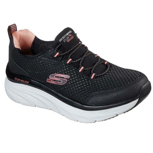 Skechers Women's D'LUX Walker-Running Vision Black/Pink Sports Shoe