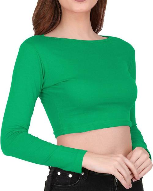 The Blazze Women Relaince Green Silk Blend Blouse, Extra Large
