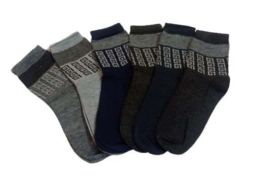 Justin dustin 6 Pairs Premium Cotton Ankle Socks for Men ,Free size , Multicolor