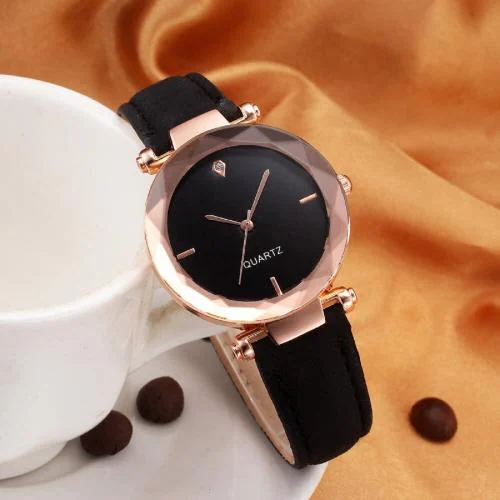 ILOZ New Modal Black Dial Leather strap Special Edition New Stylish Latest fashionable wrist watch for girls