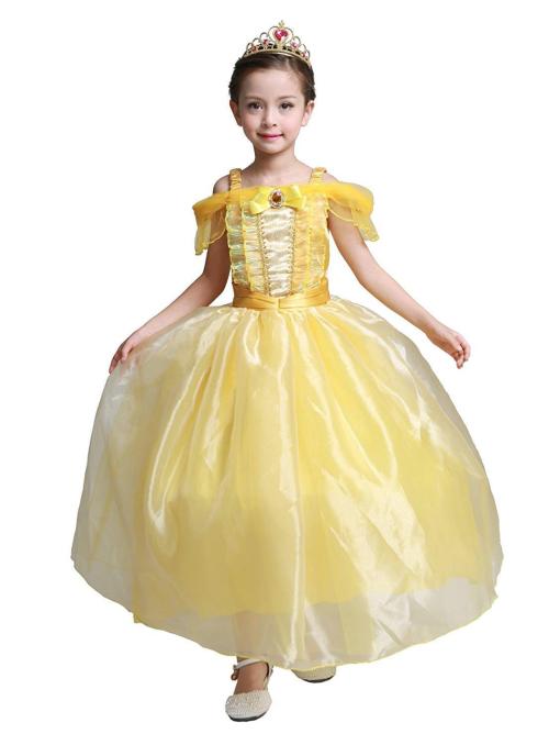 Fancydresswale Girls Princess Bellie Costumes Princess Dresses Halloween Fancy Dress (7-9 Years)