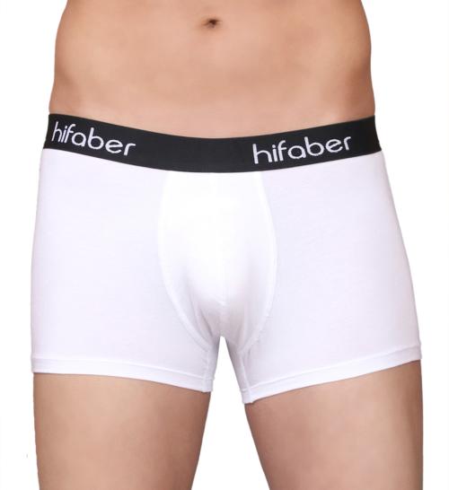 Hifaber White Solid Tencel Modal Trunk - L (Pack of 1)