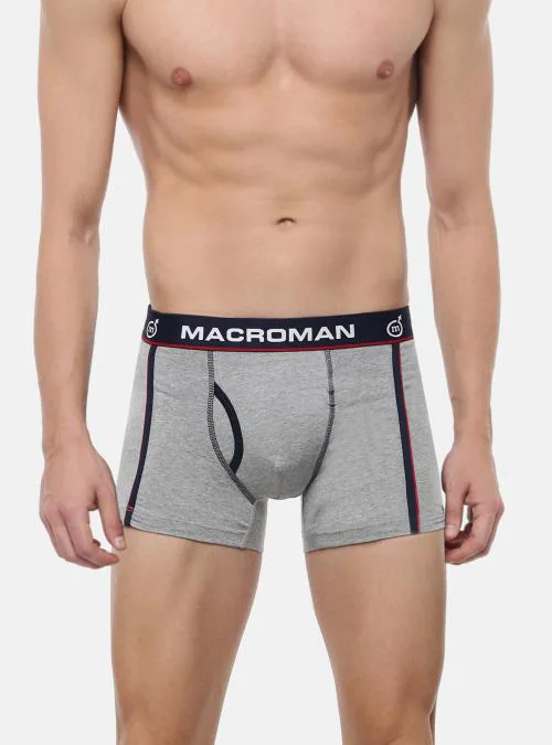 Macroman M Series Men's Melange Solid Cotton Pack of 1 Trunks