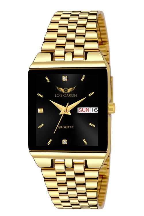 LOIS CARON LCS-8513 ORIGINAL GOLD PLATED DAY & DATE FUNCTIONING WATCH FOR BOYS Analog Watch - For Men