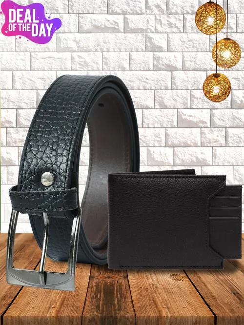 Buy Kastner Men Solid Artificial Leather Belt And Wallet combo(pack of 2) Online at Best Prices