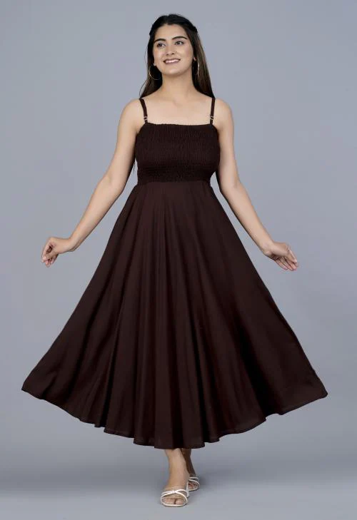 Light Daisy Present Dresses & Gowns For Girls And Women Brown Color