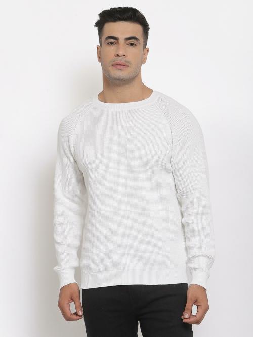 Red Tape Men's Off White Sweater