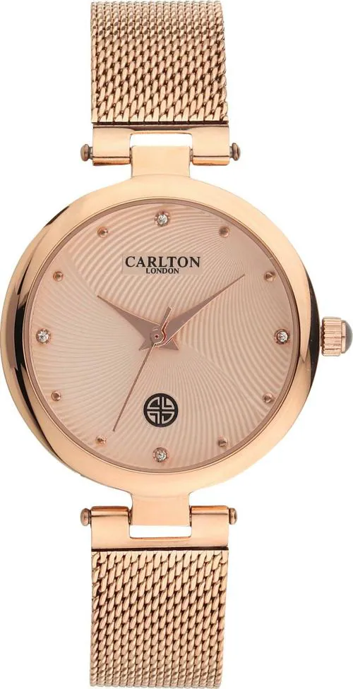 Carlton London Rose Gold Analog Watch For Women (CL027RROR)
