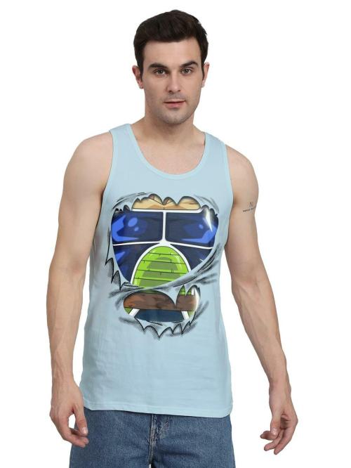 Peppyzone Anime Graphic Printed 100% Cotton Tank Top Vest for Men