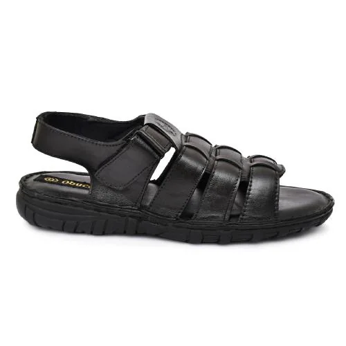 Accentor Genuine Leather Sandal For MenBlackUK 12