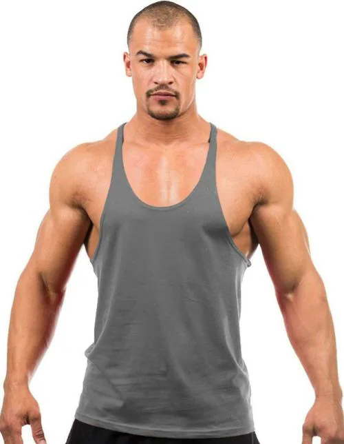 THE BLAZZE Steel Grey Solid Cotton Vest M