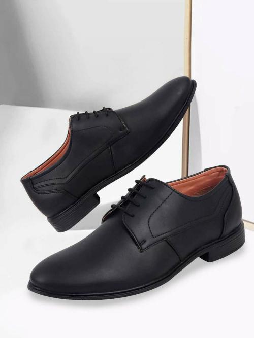 FAUSTO Men Black Formal Lace-Up Oxford Shoes (11 UK)