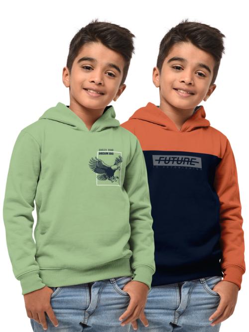 HELLCAT Boys Multicolor Cotton Blend Printed Pack of 2 Sweatshirts