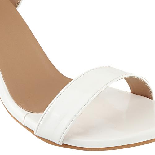 Shoetopia Women White Heels Sandal - JioMart