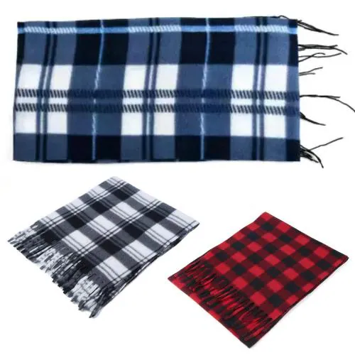 IGNOTO (Pack of 3) Men's and Women's Woolen Casual Soft and Warm Muffler (Color:Assorted, Free Size)