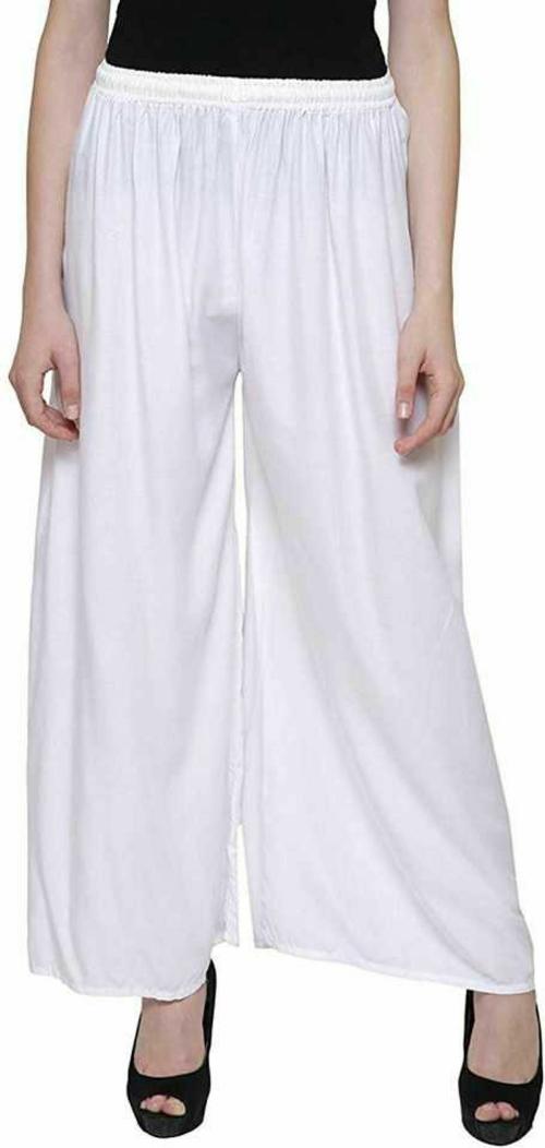 Women's Western Wear Palazzo Single WHITE