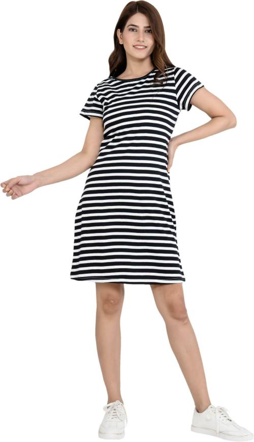 Kilki Women T-Shirt Black& White Dress|Dresses for Women|Women Dress|Party Dress