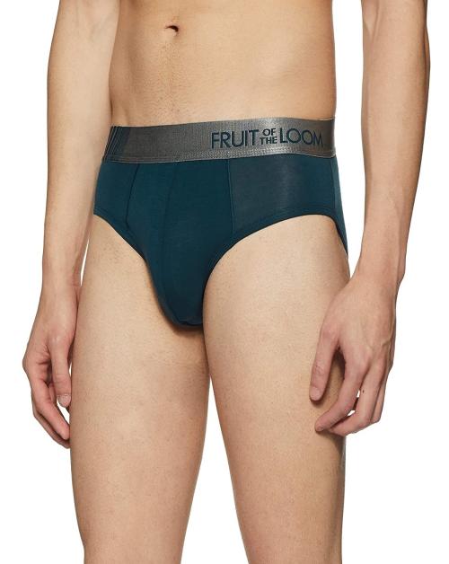 FRUIT OF THE LOOM Men's Dark Blue Solid Cotton Briefs