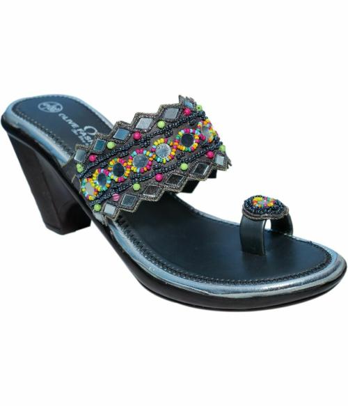 Olive Fashion Grey Kitten Heels for Women