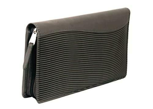 Sukeshcraft Dark Grey Polyurethane Cheque Book Holder for 50 Cheque Leaf, 10 Cards, Currency, Passbook