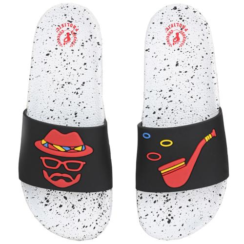 Prolific Men's Super Soft Silicon Upper & Super Comfort Airmix Sole Cow Boy Flip Flop Sliders White