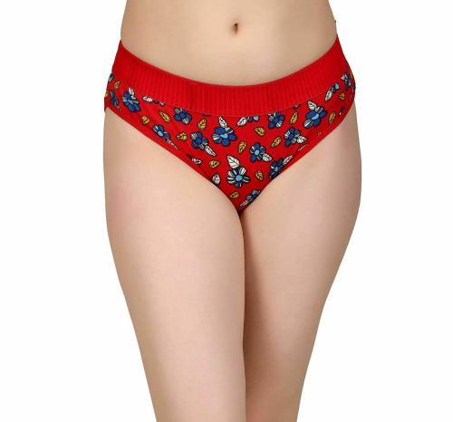 U-LIGHT APPARELS Women Red Cotton Panties (L)