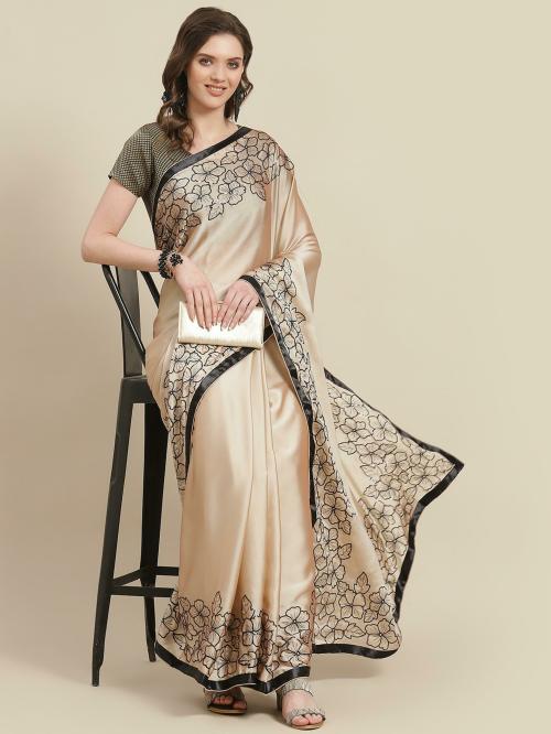 SERONA FABRICS Women's Rangoli Georgette With Sequine Embroidery Floral Work Party Wear Saree