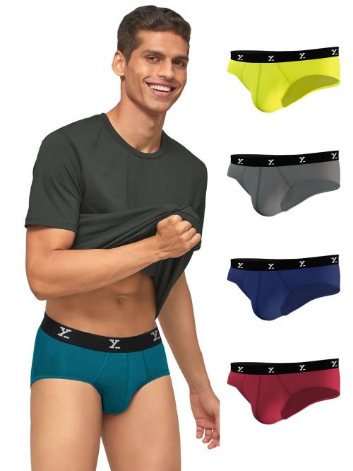 XYXX Pack of 5 Intellisoft Micro Modal Ace Men Briefs