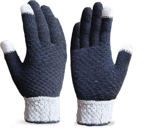 Neeba Touch Screen Winter thermal woolen gloves for Men (Color: Blue Pack of 1)