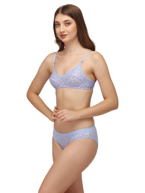 Classic Selection Women's Lingerie Set Babydoll Swimwear Hot Nighty Wedding Night Bra Panty Set AZ-Bindiya Set(M_3)Sky Blue-36