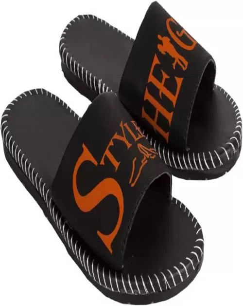 Style Height Latest Flip Flop Slides Slippers for Men's Boys, Slippers & Flip Flops Orange 9