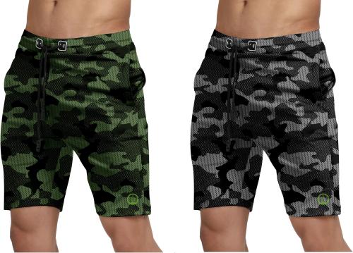 Shine N Show Men Light Green, Silver Printed Lycra Blend Pack Of 2 Boxer (Xxl)