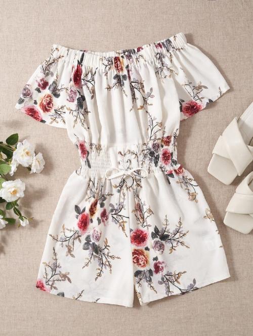 Fabrange Imported Lace-up Floral Print Jumpsuit | Dresses | Women Dress | Party Dress | Maxi | Western Dress | Printed Gown | midi dresses | Dress for Women | Maxi Dress for women