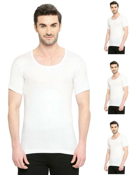 VIP Men's Bonus Classic 100% Combed Cotton Vest with Half Sleeves | Combo Pack