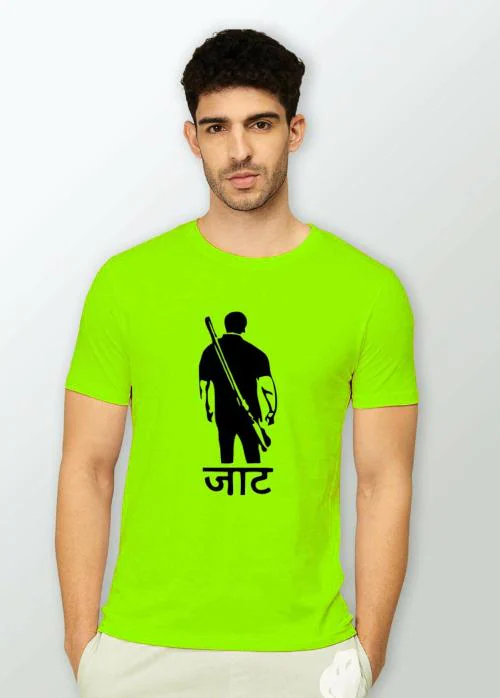 Estaban Men Light Green Jaat Printed Cotton Blend T-Shirt (S)