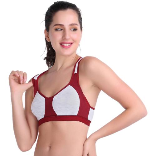Body tonic Women Sports Non Padded Bra (Maroon)