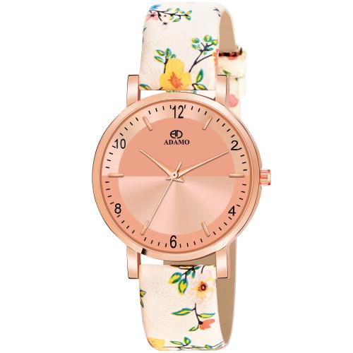 ADAMO Designer Rose Gold Dial Women's & Girl's Watch 868KWL21