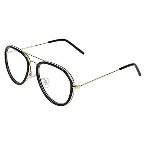 Lekya Blue Light Blocking Transparent Computer Glasses Aviator Frame (Men and Women)