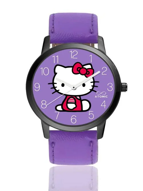 Atomic Hello Kitty (Kids Series) Analog Watch - For Boys & Girls | With Trending Purple Strap & Design