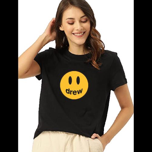 J HIND CREATION Drew Print Cotton Printed Half Sleeves Round Neck T-Shirt