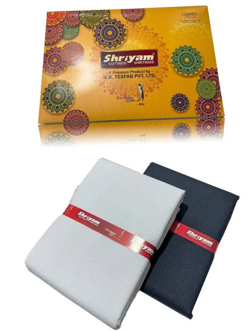 Shriyam Solid Shirt Pant Combo Pack (Free Size, Full Length Fabric)S-Punch-3