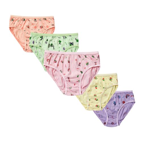 Skipper Girl's Pure Cotton Printed Multi - Colored Kids Panties Underwear Combo - Pack of 5 -4-5Yrs