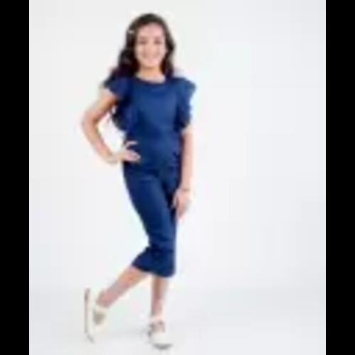 Kids Cave Solid Girls Jumpsuit