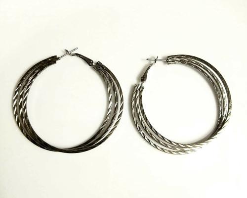 Total FashionGrey Metal Trible Ring Daily Wear and Party Wear Dangle and Drop Bali Earring for Girls